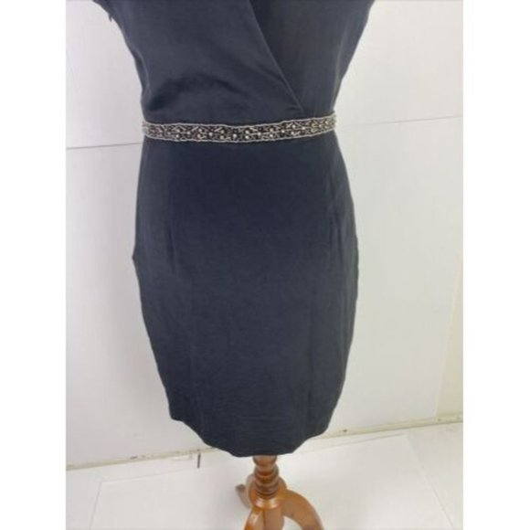 Forever New Size 10 Women's Dress Black Party Cocktail Beaded 100% SILK - Picture 10 of 12
